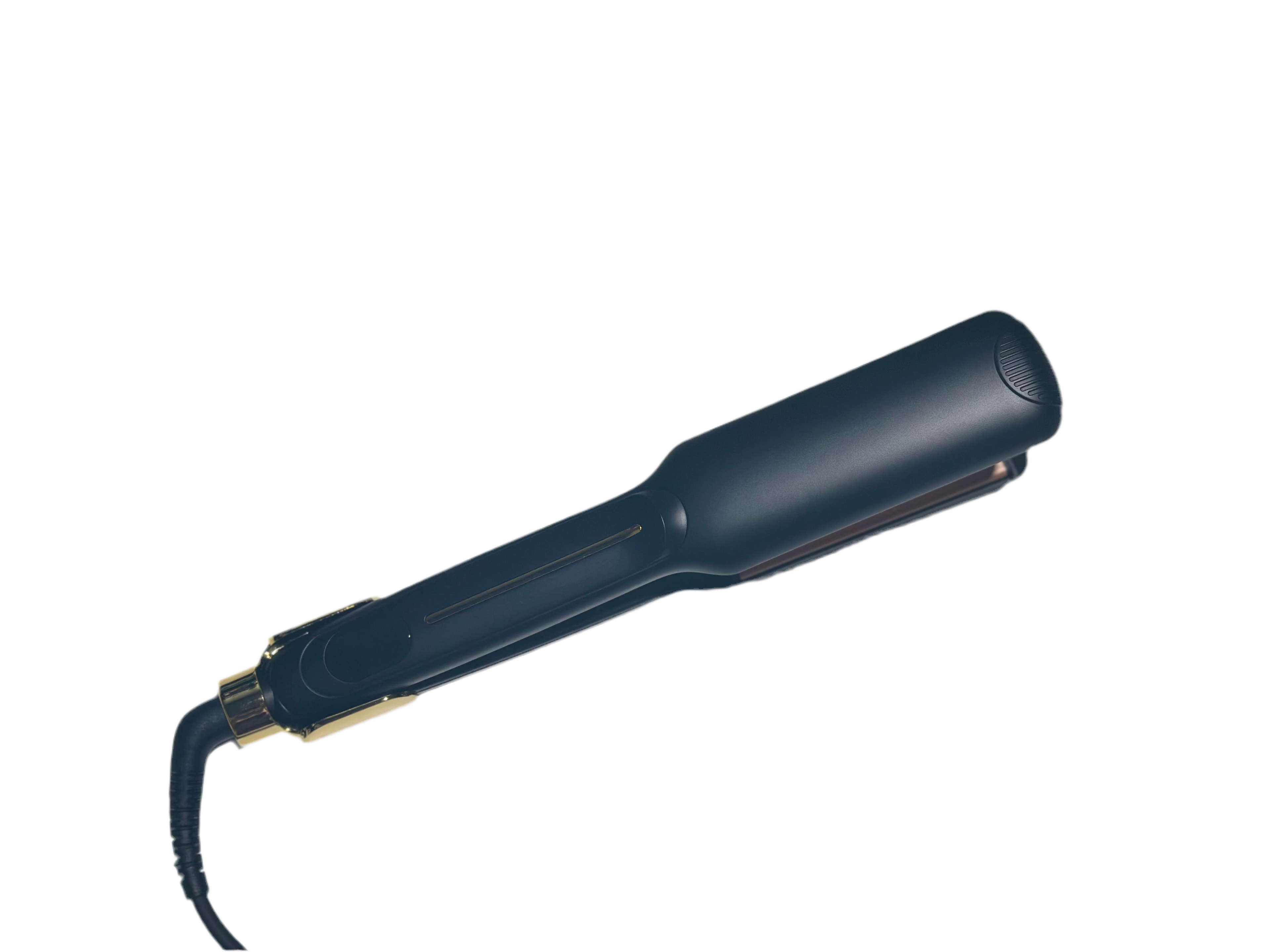 Professional Hair Straightener - Sleek Matte Black & Gold - AtsiHairSupplies