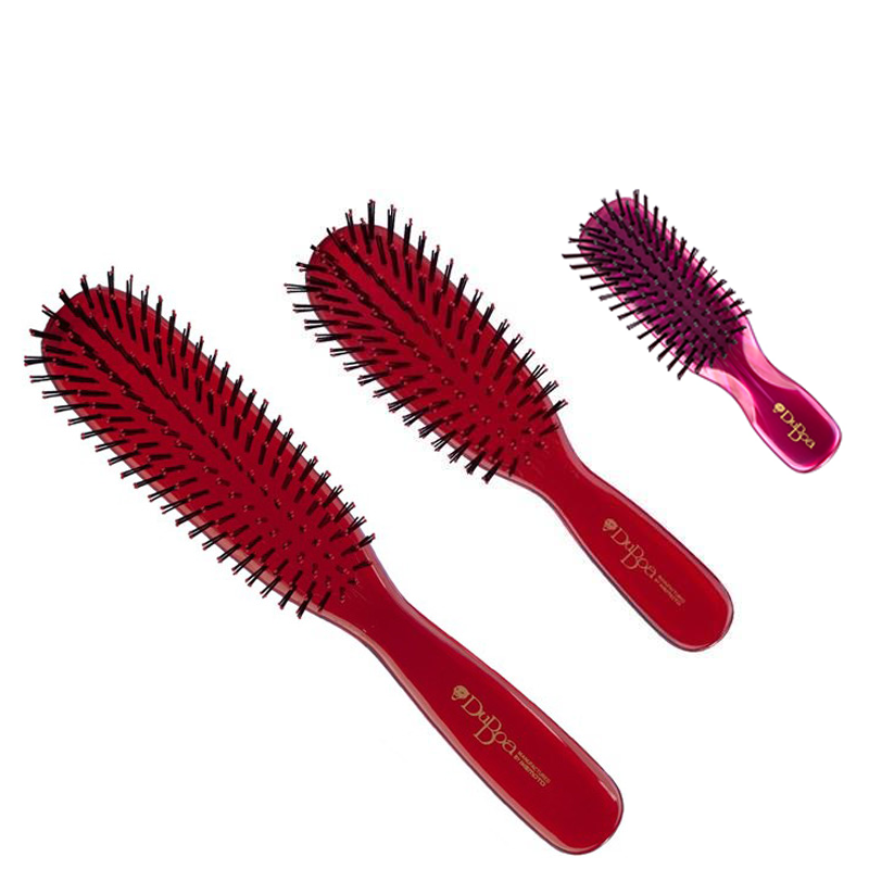 DuBoa Red Trio Hairbrush (1xMini / 1x Medium 60 / 1x Large 80) Bundle - AtsiHairSupplies