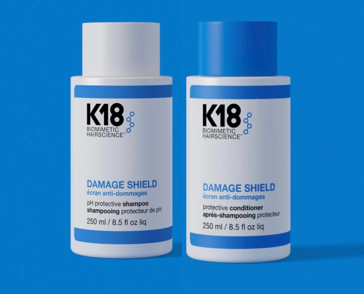 K18 DAMAGE SHIELD pH Protective Shampoo & Conditioner 2x250ml - AtsiHairSupplies