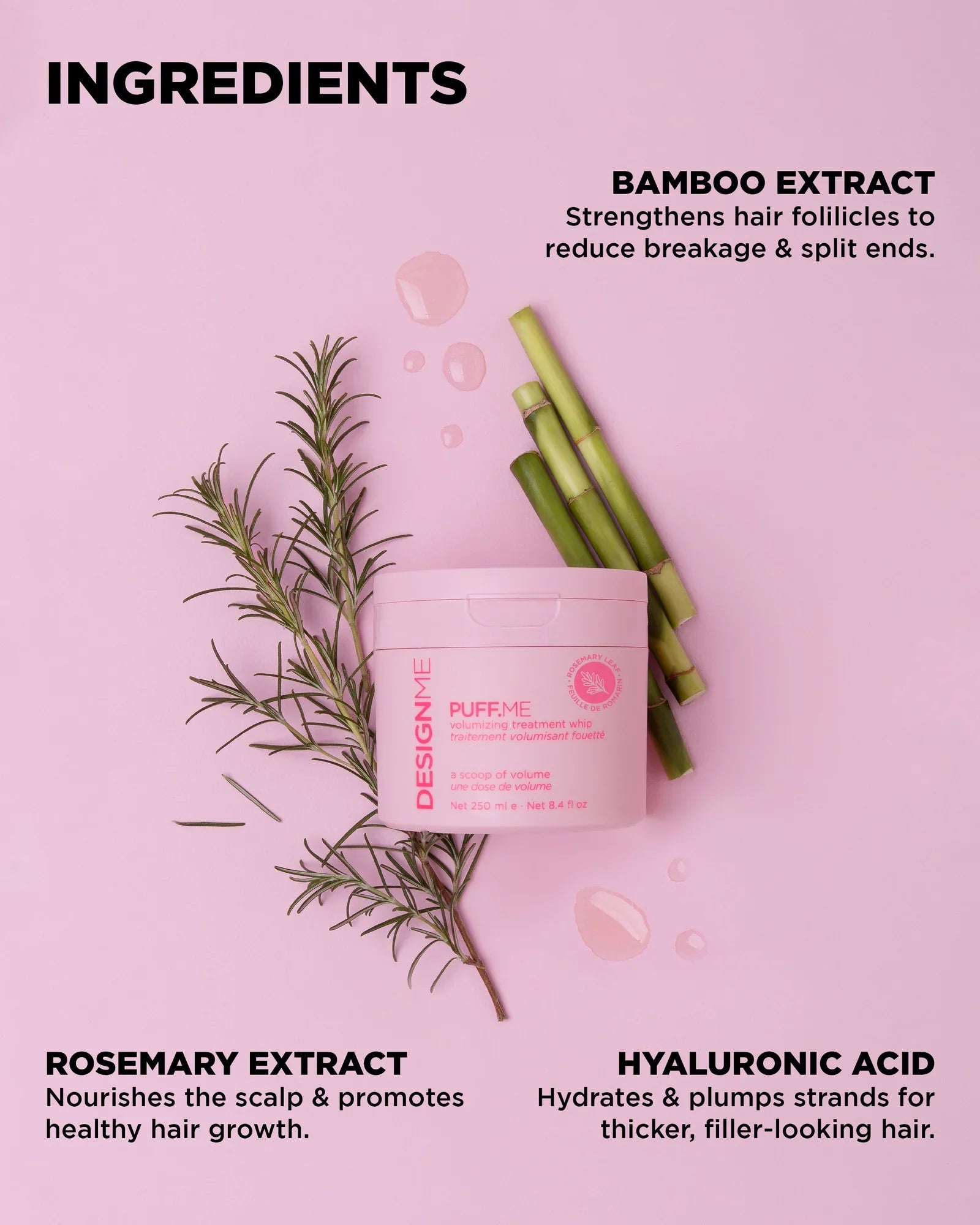 DesignMe PuffMe Volumizing Treatment Whip 250ml - AtsiHairSupplies