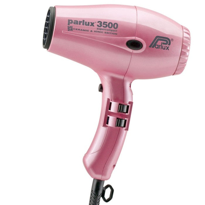 Parlux 3500 SUPERCOMPACT CERAMIC & IONIC HAIR DRYER - PINK - AtsiHairSupplies