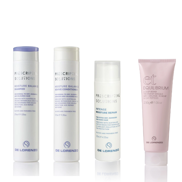 De Lorenzo Perscriptive Solutions Moisture Intense Shampoo Conditioner Moisture Bundle - AtsiHairSupplies