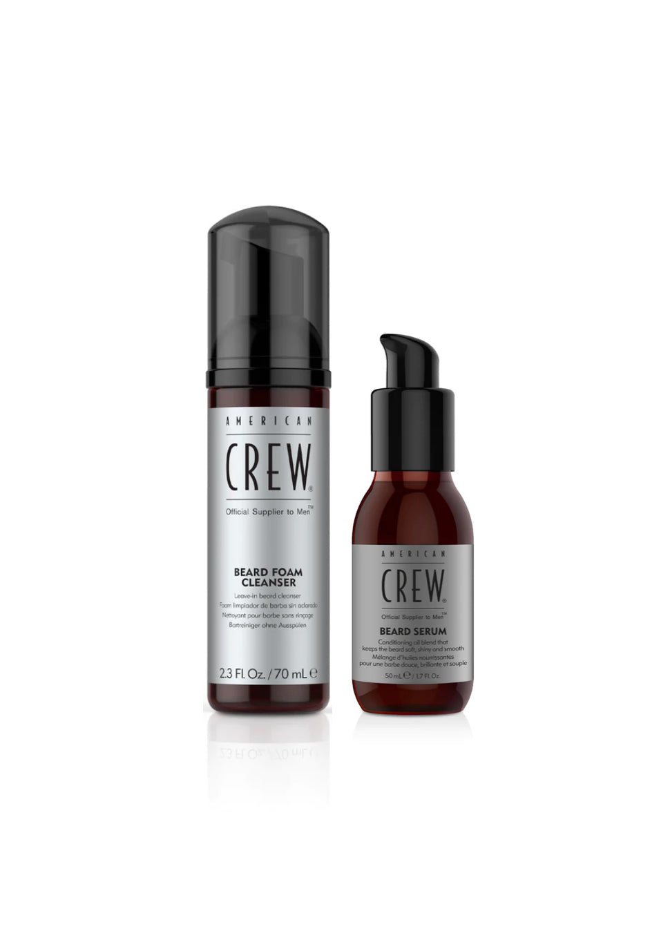 AMERICAN CREW Beard Foam Cleanser 70ml & Beard Serum 50ml Bundle