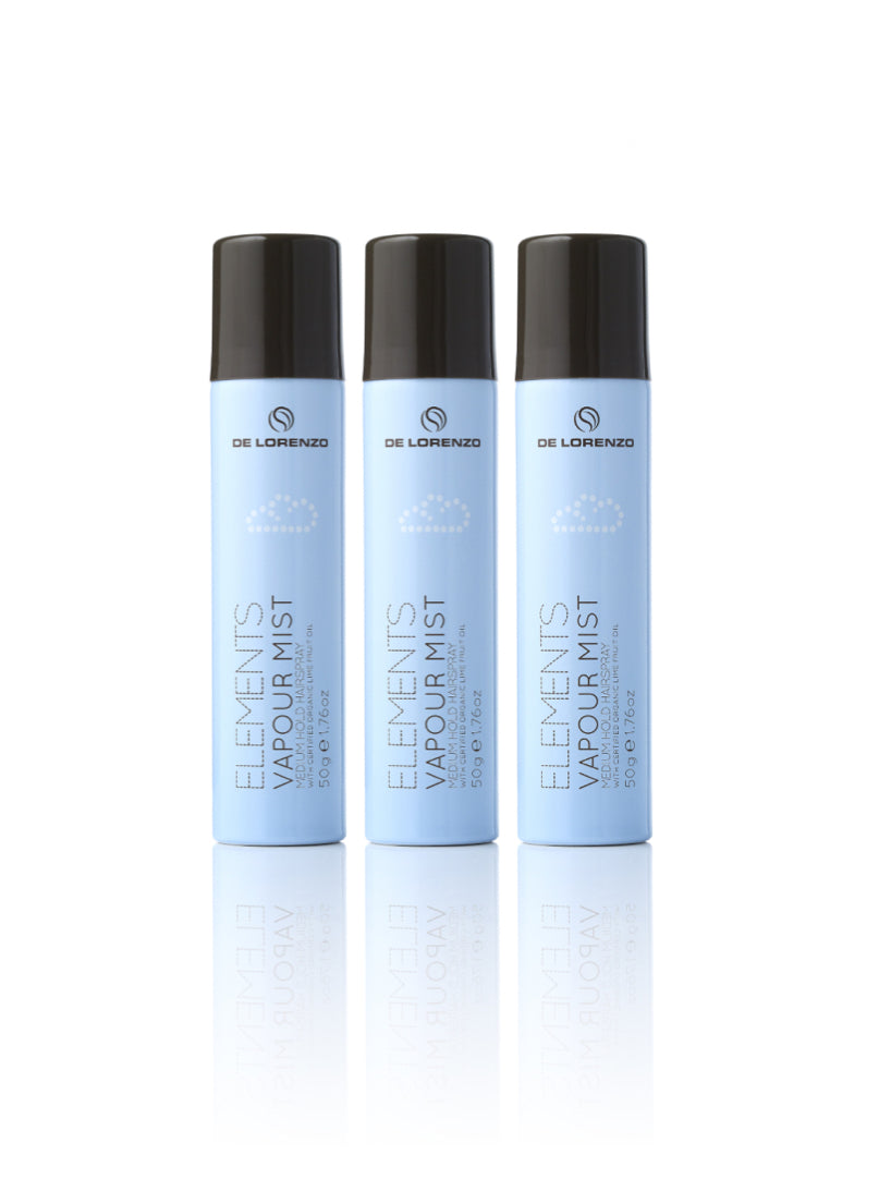 De Lorenzo Elements Vapour Mist Hair Spray Trio (3x50g) - AtsiHairSupplies