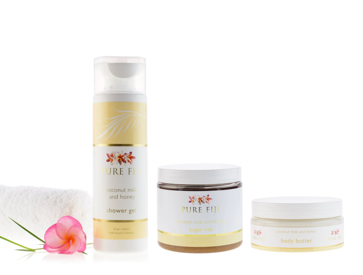 PURE FIJI TRIO - SHOWER GEL / SUGAR RUB / BODY BUTTER - AtsiHairSupplies
