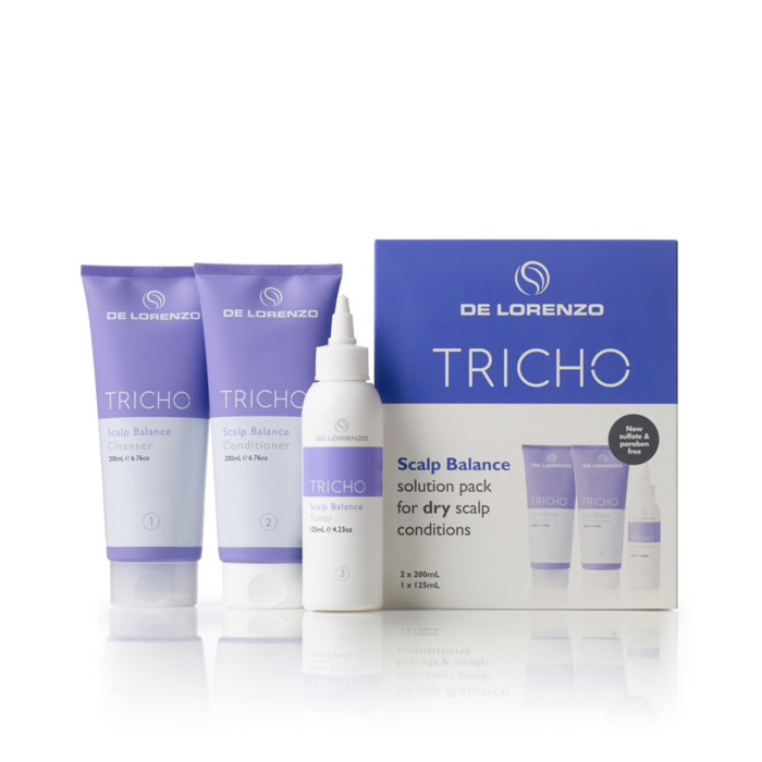 DeLorenzo Tricho Scalp Balance Solution Pack For Dry Scalp - AtsiHairSupplies
