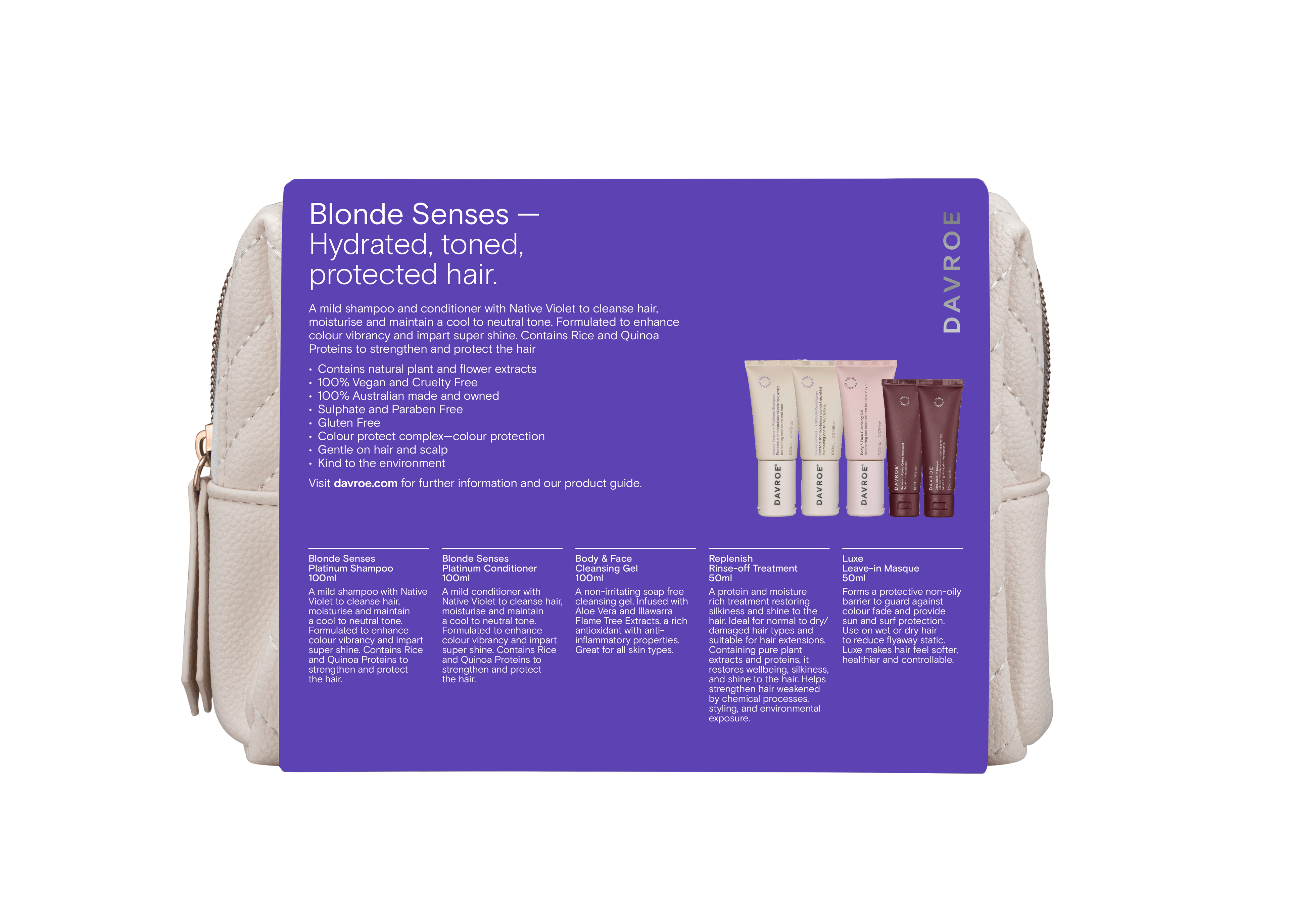 Davroe Blonde Senses Christmas Travel Pack - AtsiHairSupplies