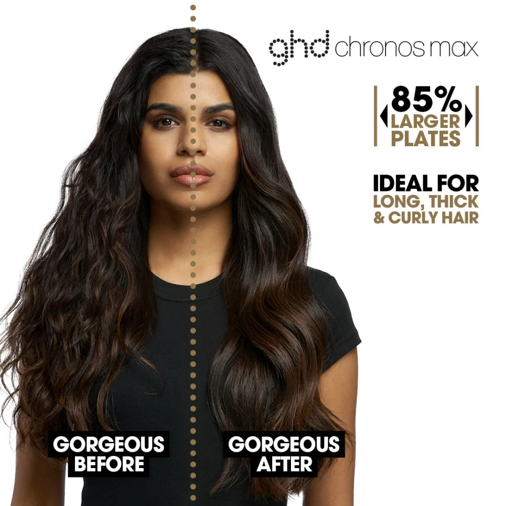 GHD CHRONOS MAX professional HD motion-responsive wide plate styler BLACK