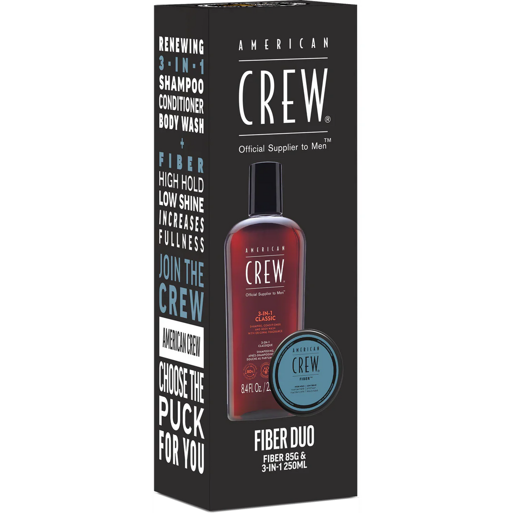 AMERICAN CREW FIBER 3-IN-1 GIFT SET DUO PACK: YOUR ULTIMATE GROOMING COMPANION - AtsiHairSupplies