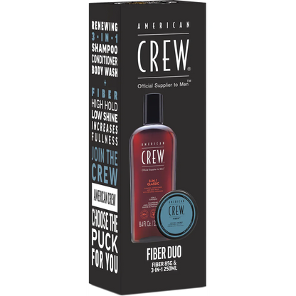 AMERICAN CREW FIBER 3-IN-1 GIFT SET DUO PACK: YOUR ULTIMATE GROOMING COMPANION - AtsiHairSupplies