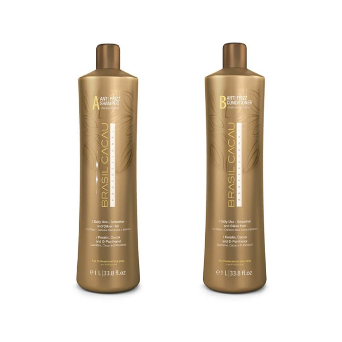 Brasil Cacau Smoothing Anti Frizz Shampoo 1000ml & Conditioner 1000ml Bundle - AtsiHairSupplies