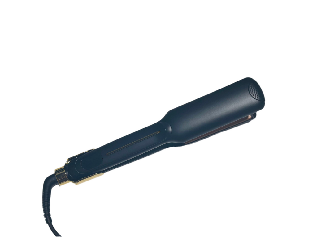 Professional Hair Straightener - Sleek Matte Black & Gold - AtsiHairSupplies