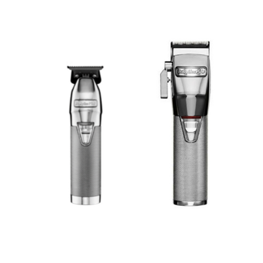 BaByliss PRO FX Lithium Outliner & FX Lithium Clipper Silver Bundle