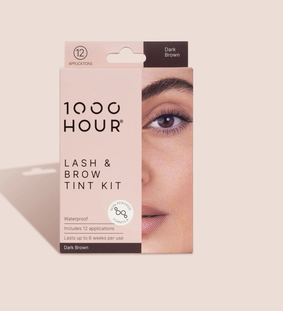 1000 HOUR Lash & Brow Tint Kit DARK BROWN - AtsiHairSupplies