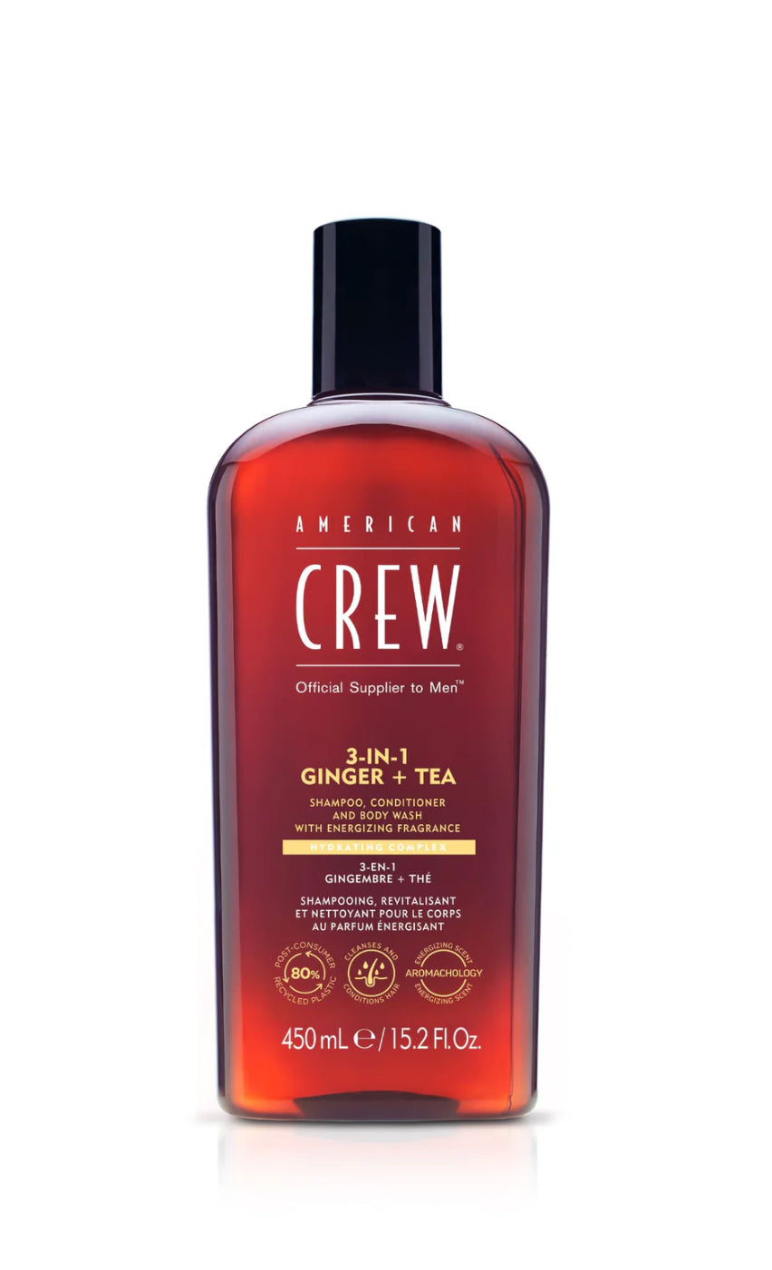 American Crew 3-IN-1 GINGER + TEA 450ml - AtsiHairSupplies