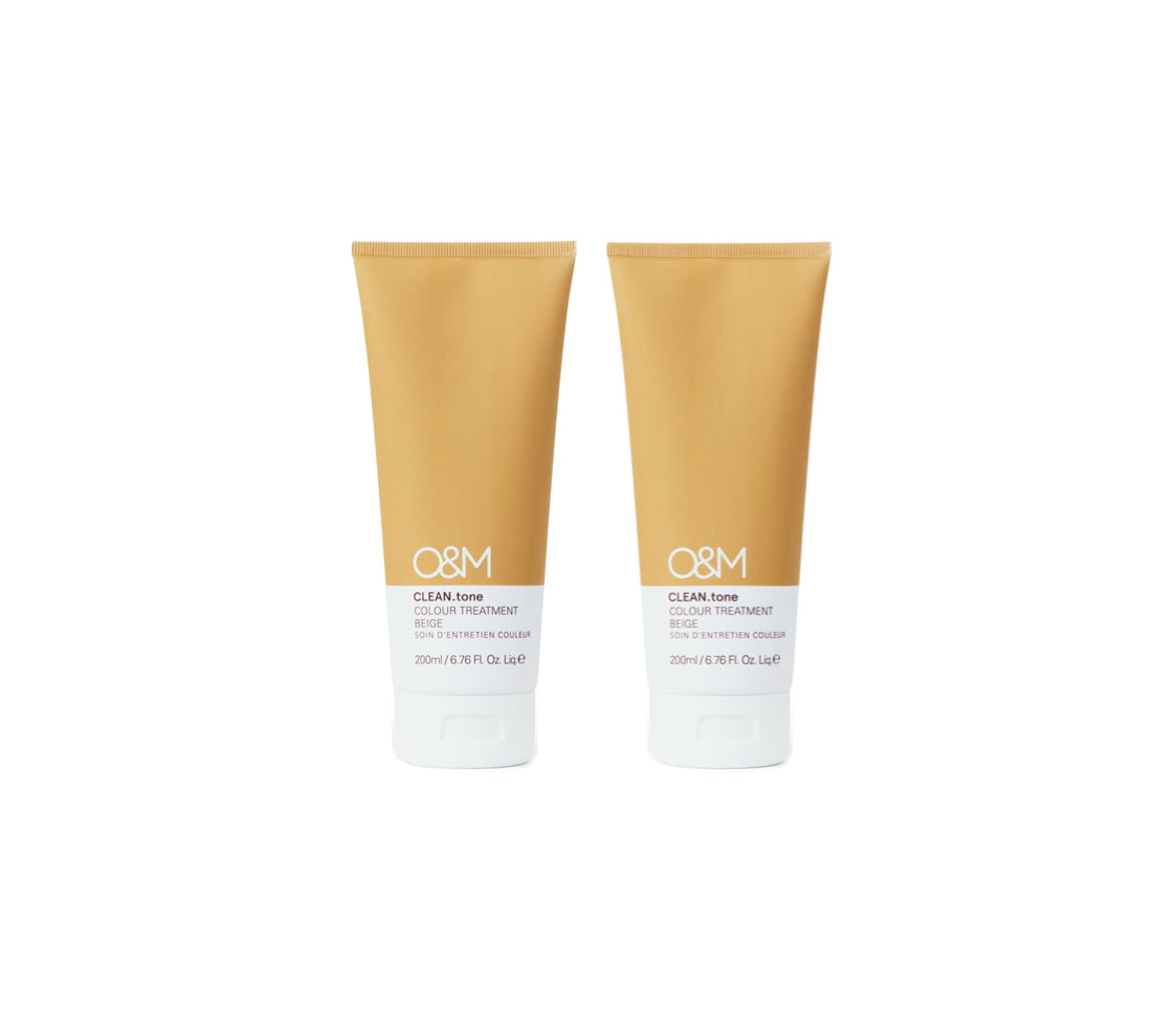 O&M Clean.Tone Beige Colour Treatment Duo 2x 200ml - AtsiHairSupplies