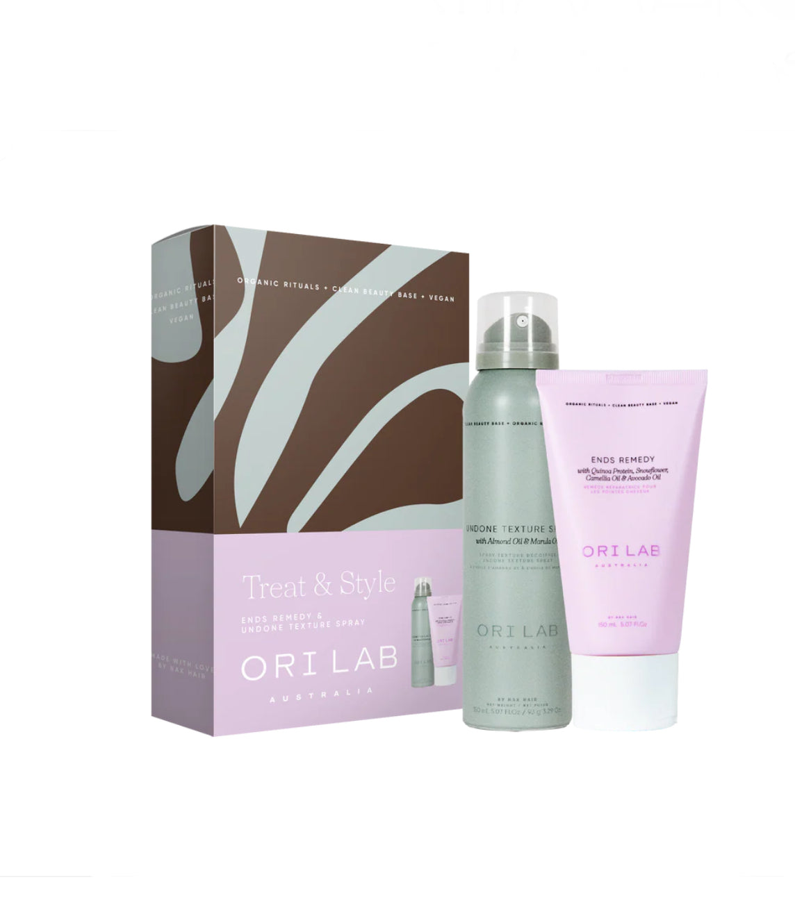 ORI LAB Treat & Style ENDS REMEDY & UNDONE TEXTURE SPRAY DUO PACK - AtsiHairSupplies