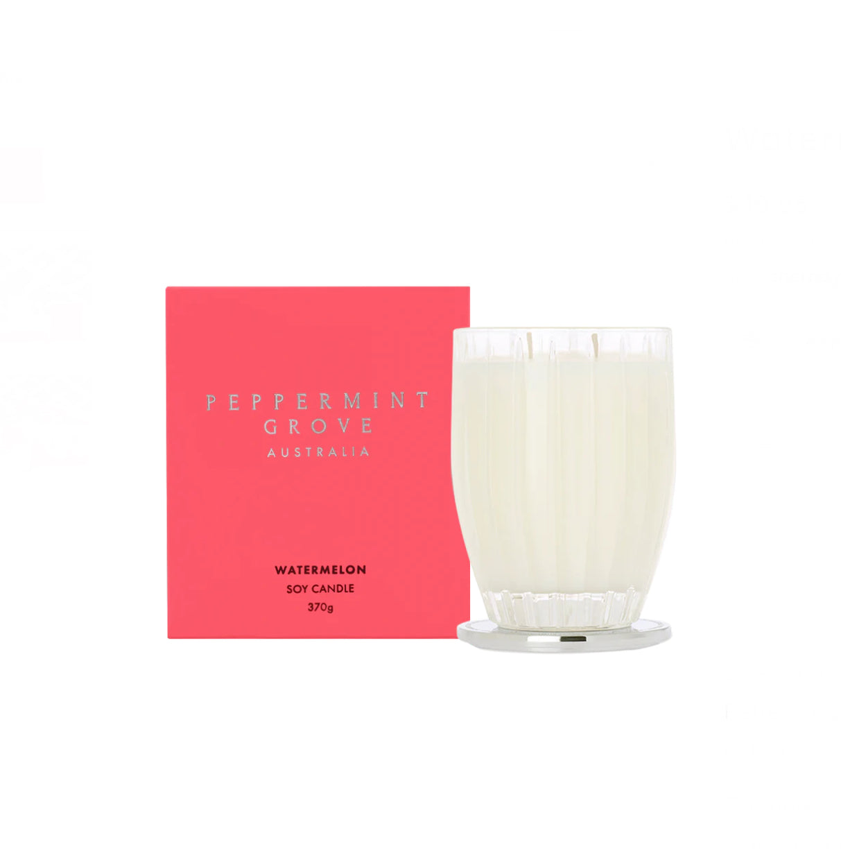 Peppermint Grove Watermelon Soy Candle 370g - AtsiHairSupplies