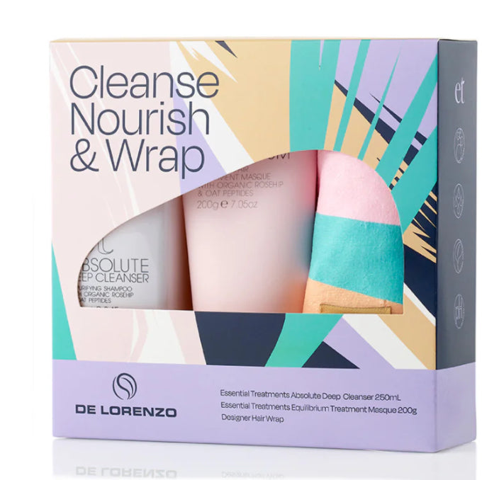 DE LORENZO CLEANSE NOURISH AND WRAP - AtsiHairSupplies