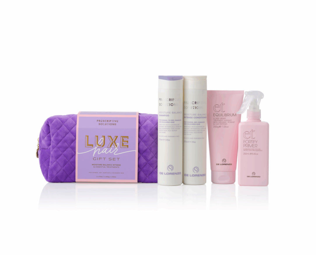 De Lorenzo LUXE HAIR GIFT SET Prescriptive Solutions - Moisture Balance Intense Pack - AtsiHairSupplies