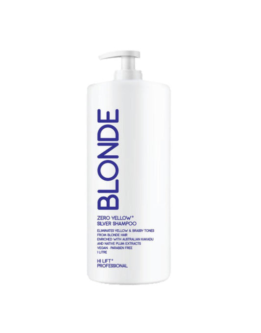 Hi Lift BLONDE Zero Yellow Silver Shampoo 1 Litre - AtsiHairSupplies