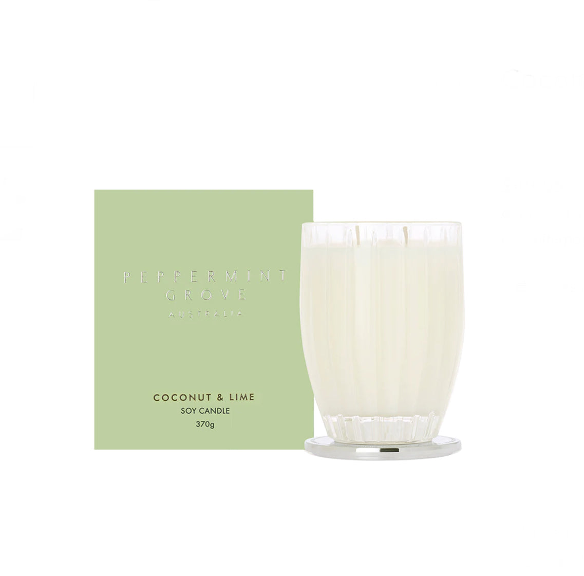 Peppermint Grove Coconut & Lime Soy Candle 370g - AtsiHairSupplies