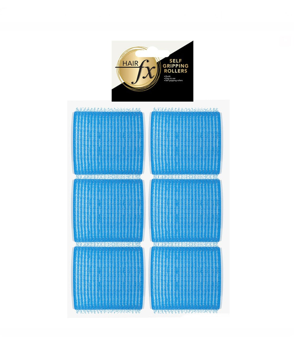 HAIR FX - Self Gripping Velcro Rollers 57mm 6pk - Light Blue - AtsiHairSupplies
