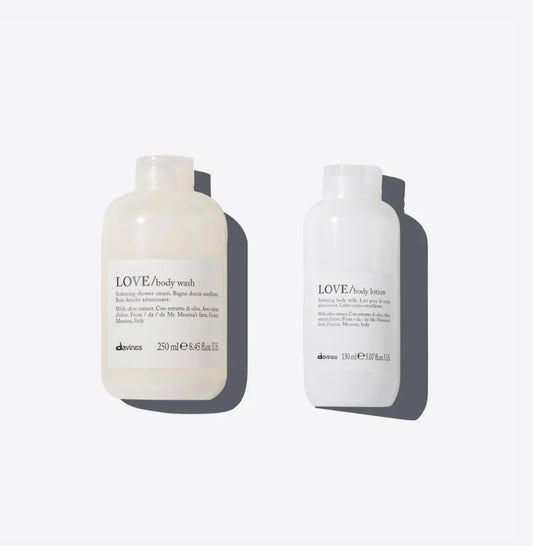 Davines LOVE / Body Care Duo (Softening Body Lotion 150ml and Body Wash 250ml) - AtsiHairSupplies