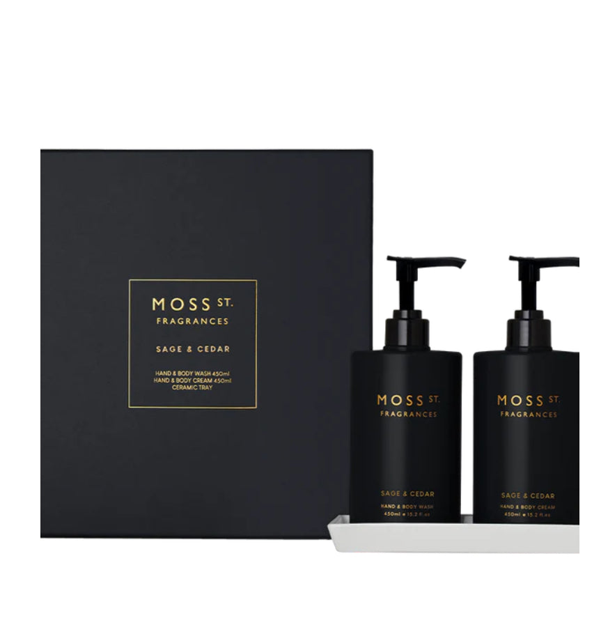 MOSS ST. Sage & Cedar Hand Care Duo with Ceramic Tray - AtsiHairSupplies