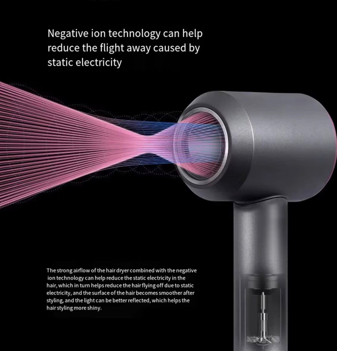 Powerful Digital Hair Dryer - Pink - AtsiHairSupplies