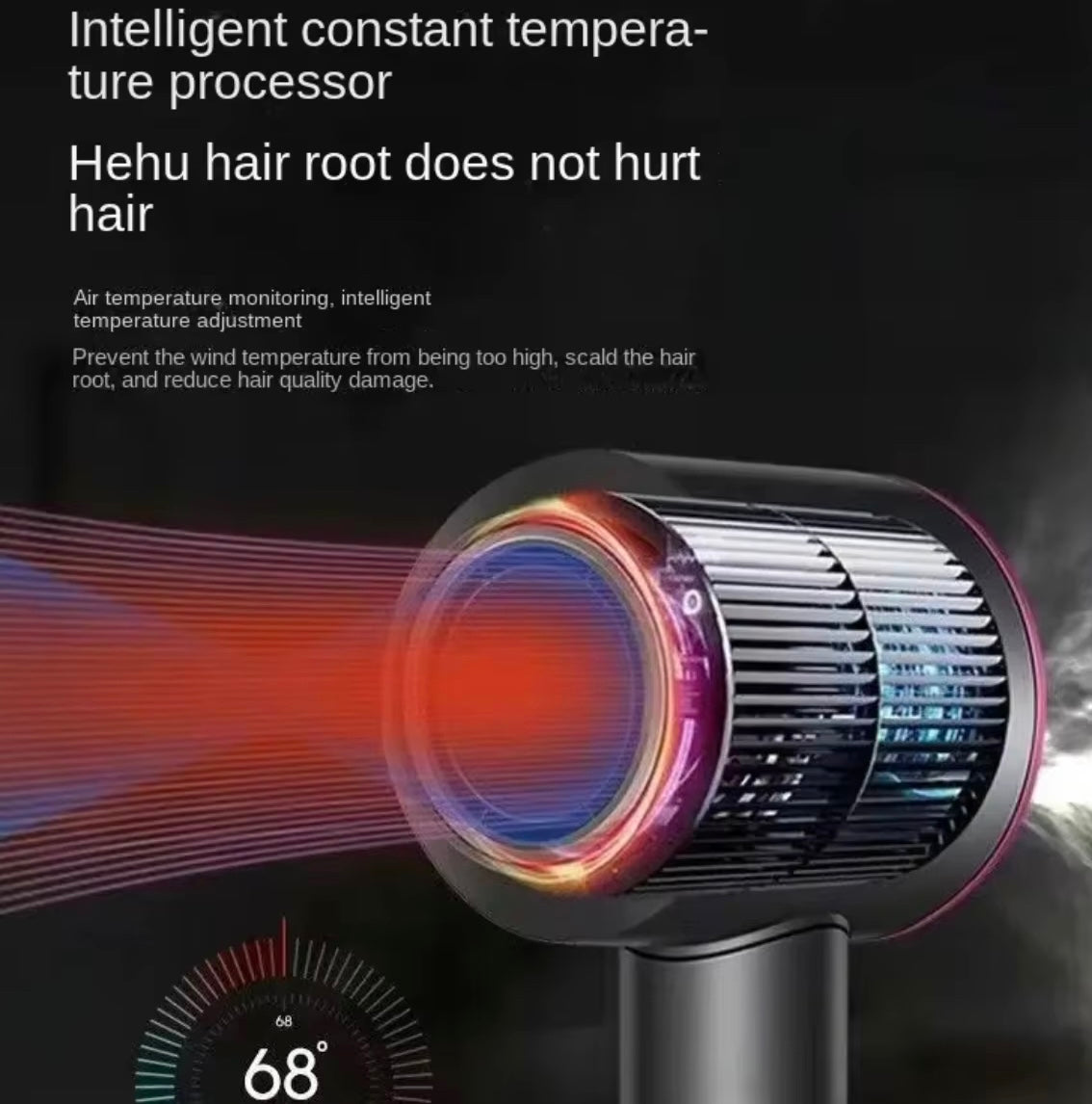 Powerful Digital Hair Dryer - Black - AtsiHairSupplies