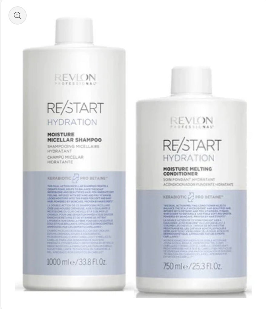 Revlon Re/Start Hydration Moisture Micellar Shampoo 1000ml & Melting Conditioner 750ml Duo - AtsiHairSupplies