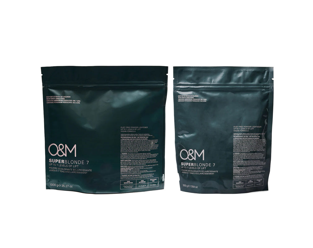 O&M SUPER BLONDE LEVEL 7 POWDER LIGHTENER 1000g+500g - AtsiHairSupplies