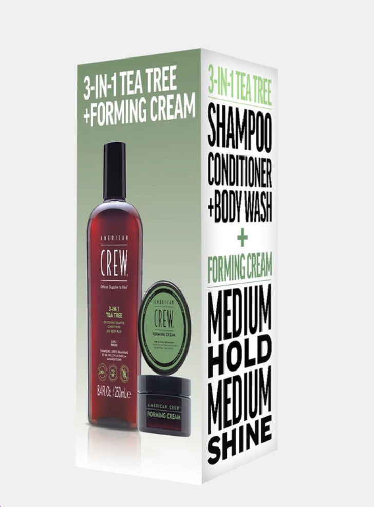 AMERICAN CREW Forming Cream + 3-IN-1 Tea Tree Duo Pack - AtsiHairSupplies
