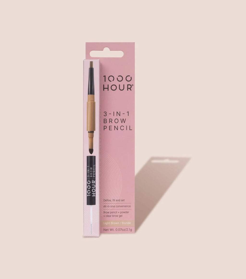1000 Hour 3-In-1 Brow Pencil LIGHT BROWN - AtsiHairSupplies