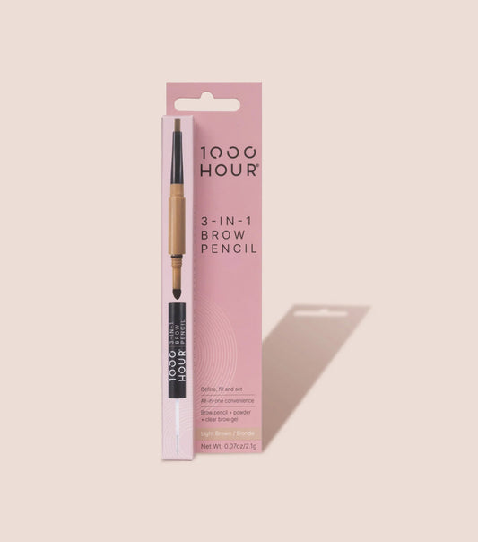 1000 Hour 3-In-1 Brow Pencil LIGHT BROWN - AtsiHairSupplies