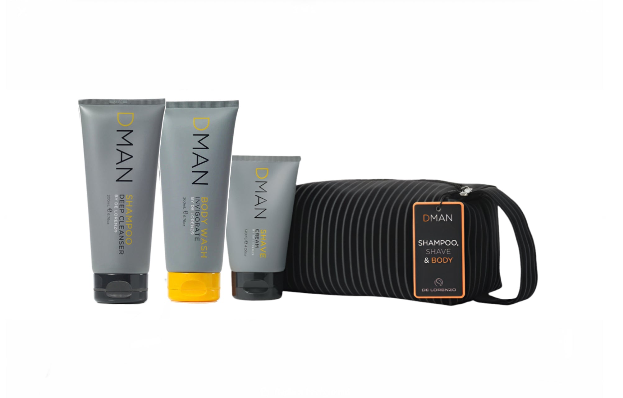 De Lorenzo DMAN Father’s Day Pack (Shampoo, Body Wash, Shave Cream) - AtsiHairSupplies