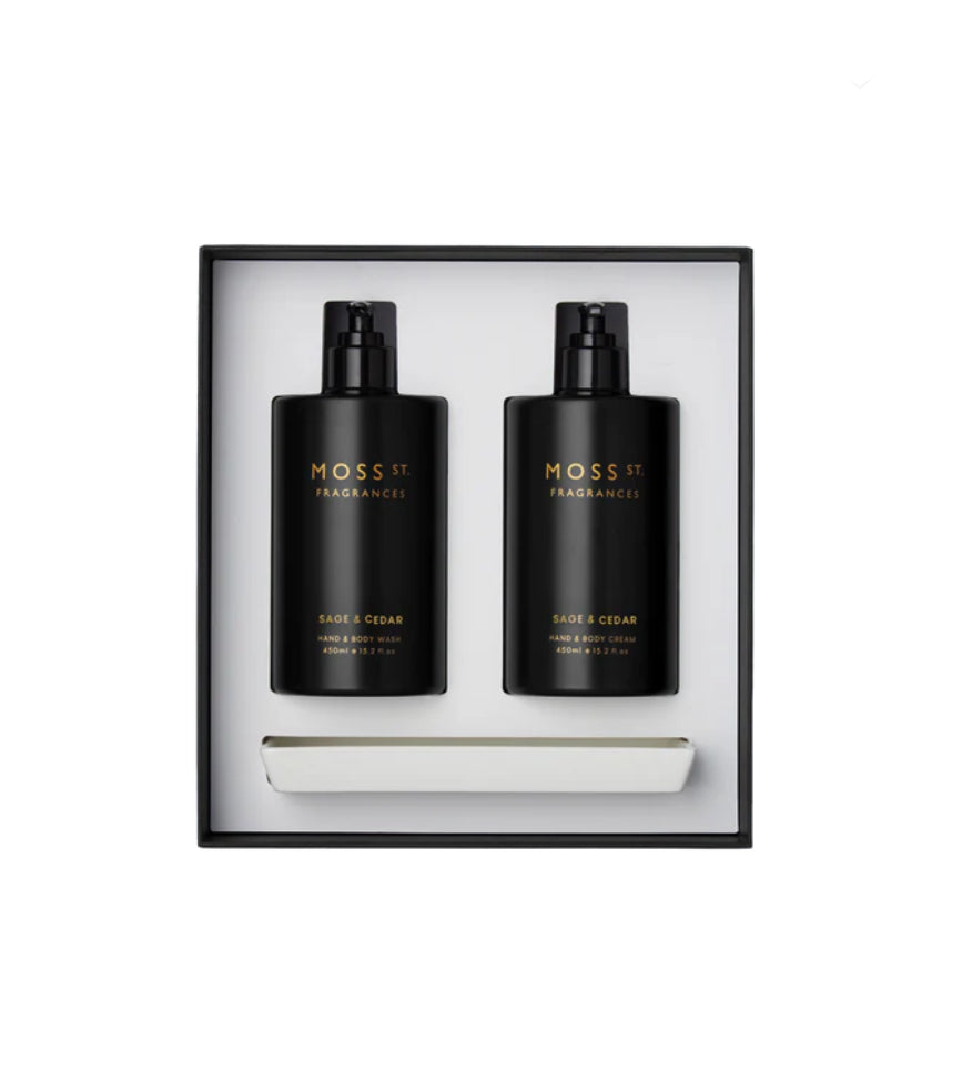 MOSS ST. Sage & Cedar Hand Care Duo with Ceramic Tray - AtsiHairSupplies