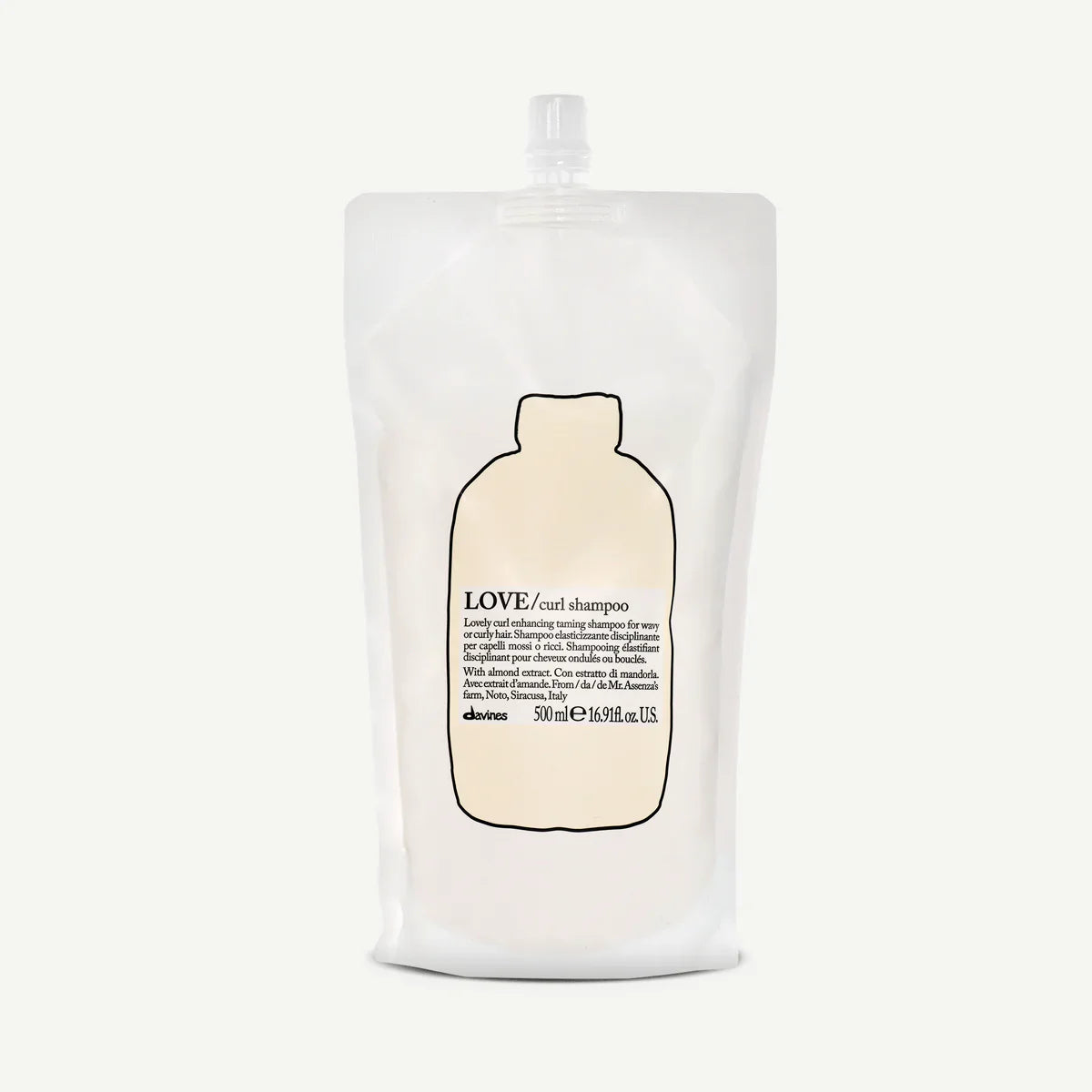 Davines LOVE CURL Shampoo Refill Pouch 500ml - AtsiHairSupplies