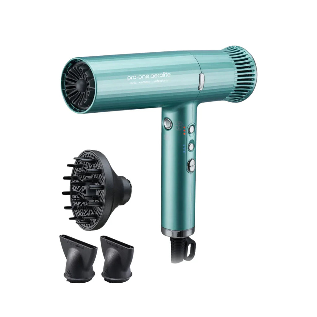 PRO-ONE Aerolite Hairdryer - Emerald Green - AtsiHairSupplies