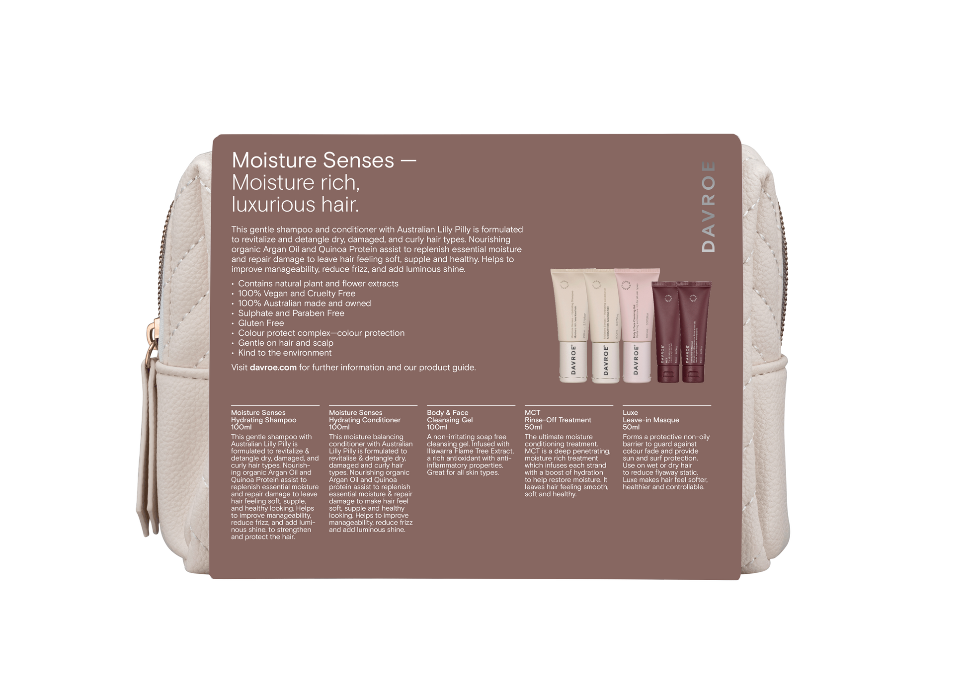 Davroe Moisture Senses Christmas Travel Pack - AtsiHairSupplies