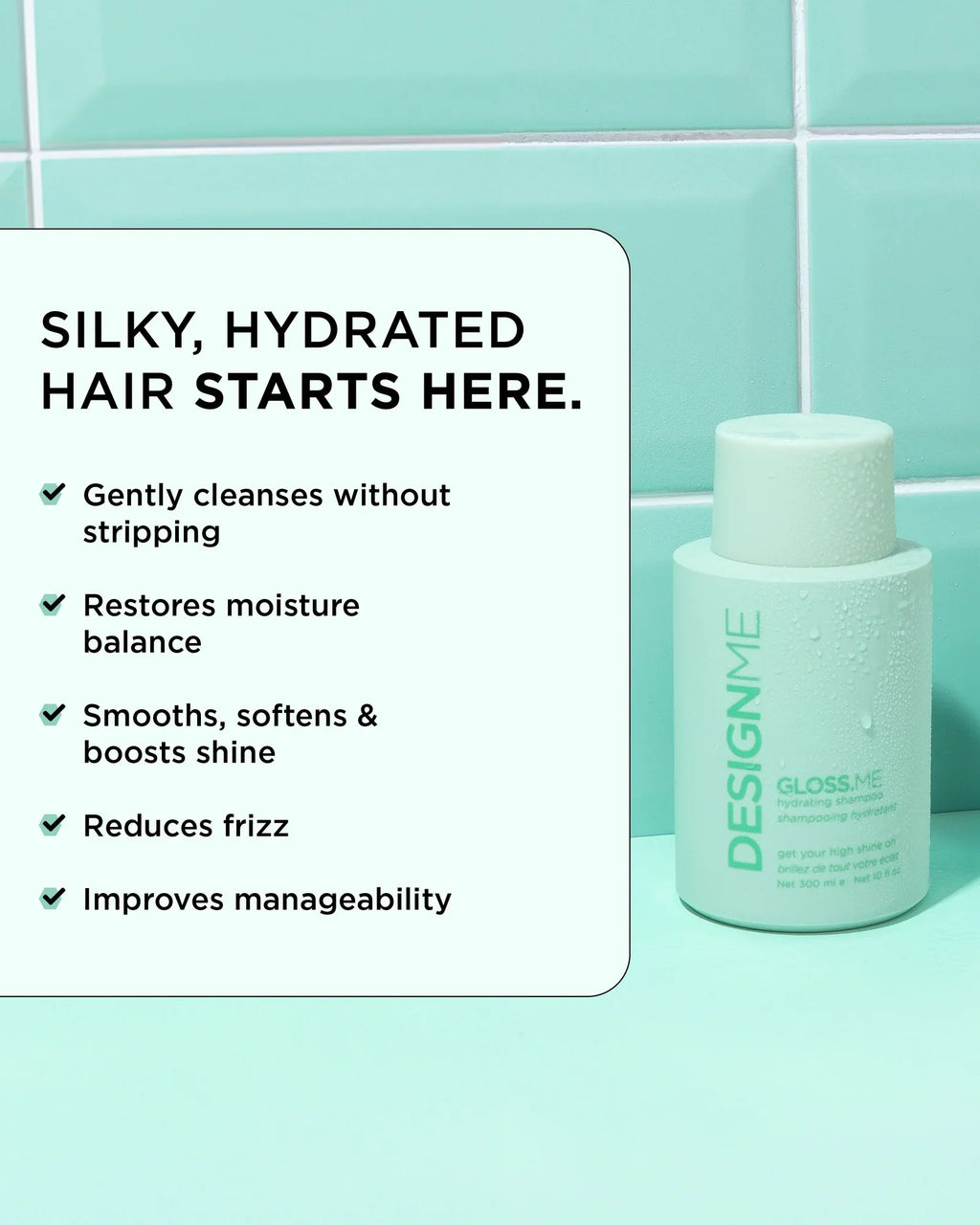 DesignMe Gloss.Me Hydrating Shampoo 300ml - AtsiHairSupplies