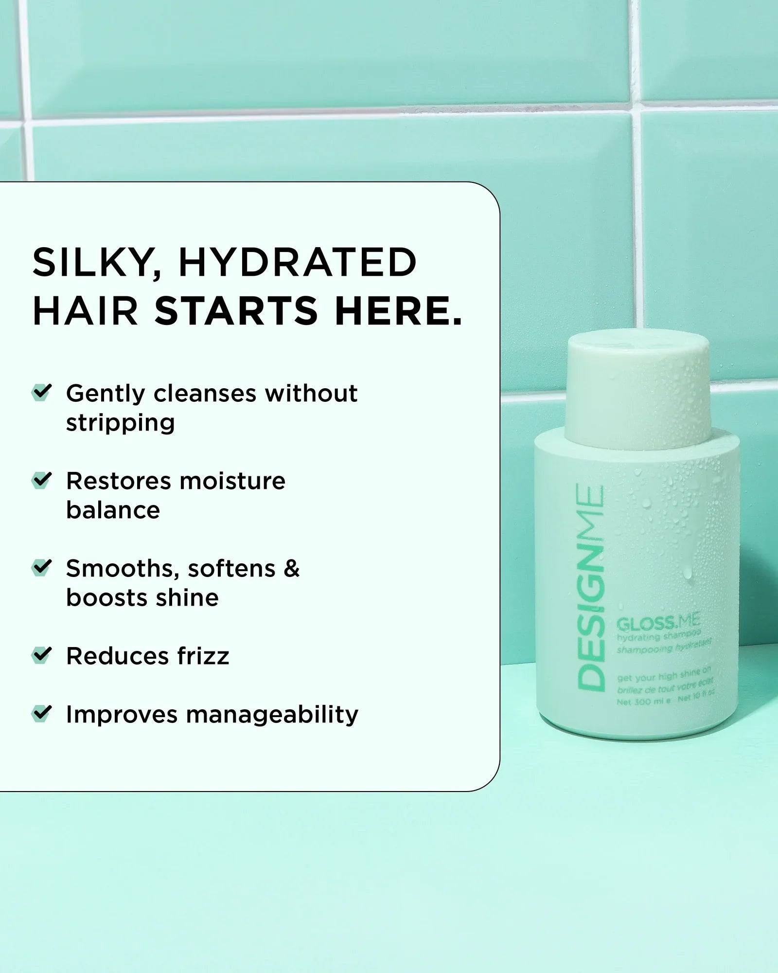 DesignMe Gloss.Me Hydrating Shampoo 300ml - AtsiHairSupplies
