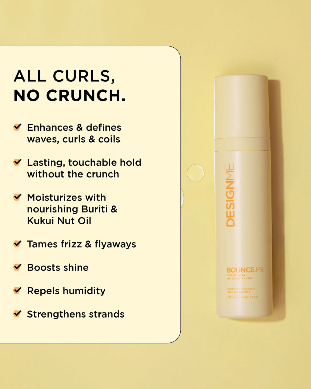 DesignMe Bounce.Me Curl Gel Spray 230ml - AtsiHairSupplies