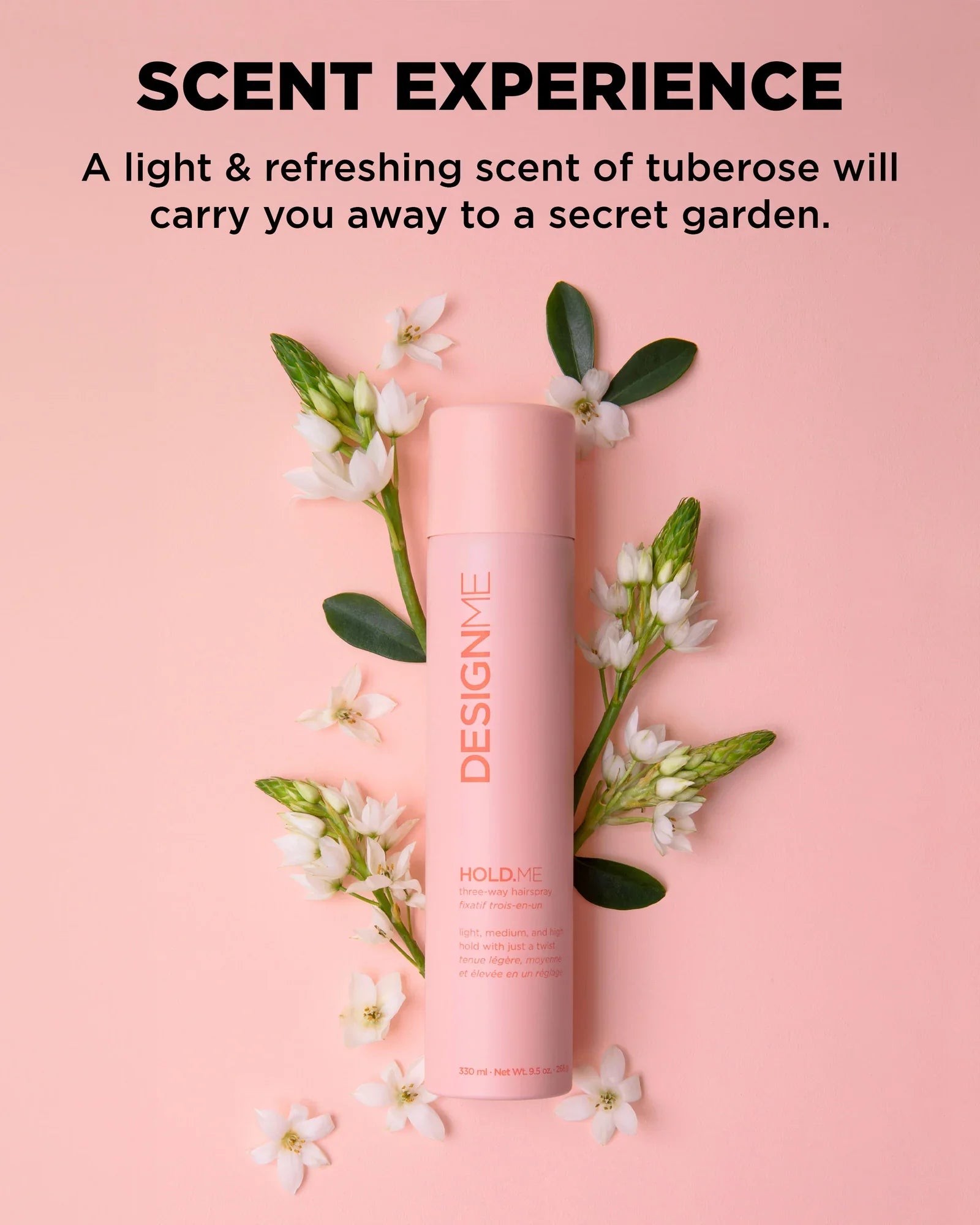 DesignMe Hold.Me Three-Way Hairspray 330ml - AtsiHairSupplies