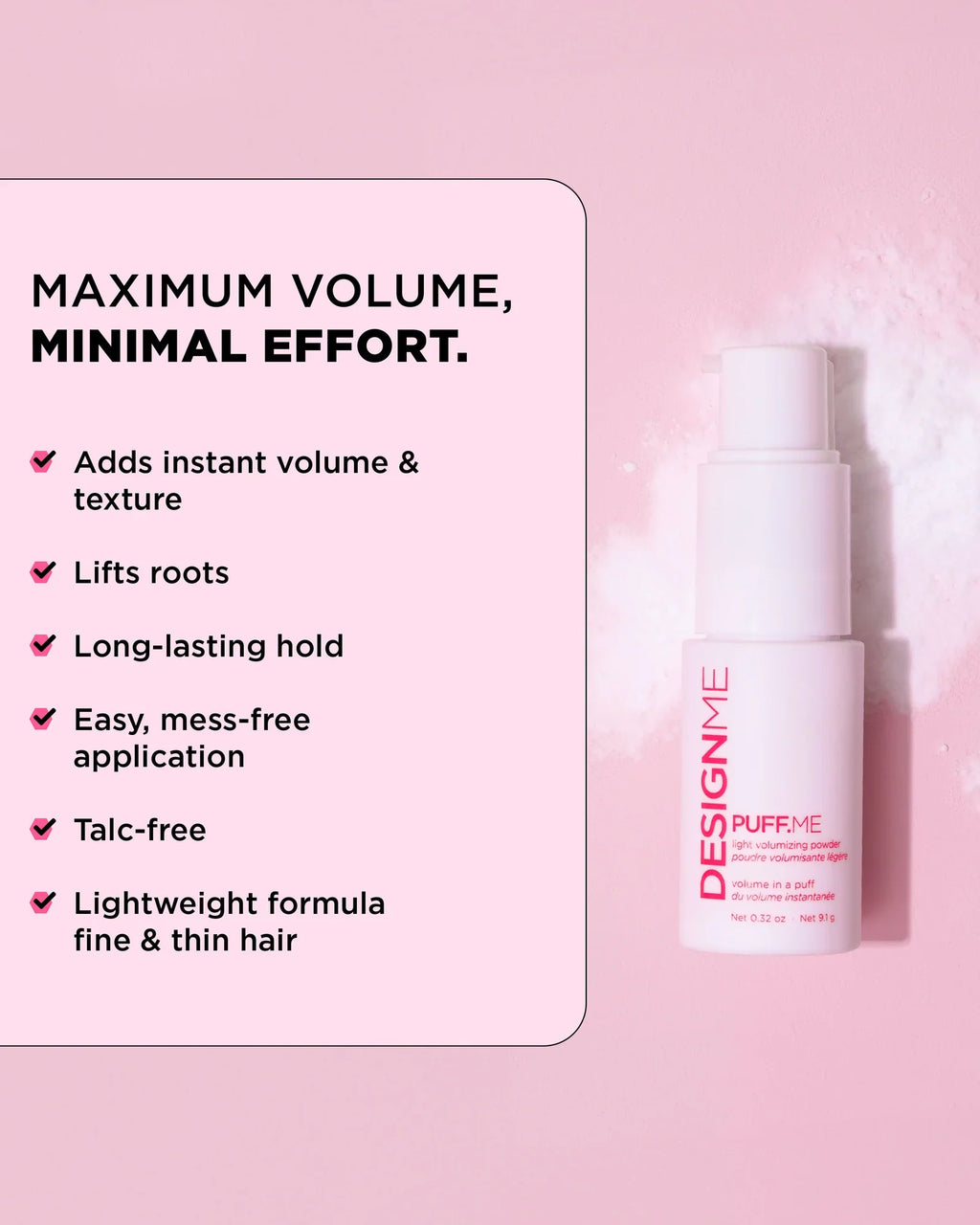 DesignMe Puff.Me Light Volumizing Powder 9.1g - AtsiHairSupplies