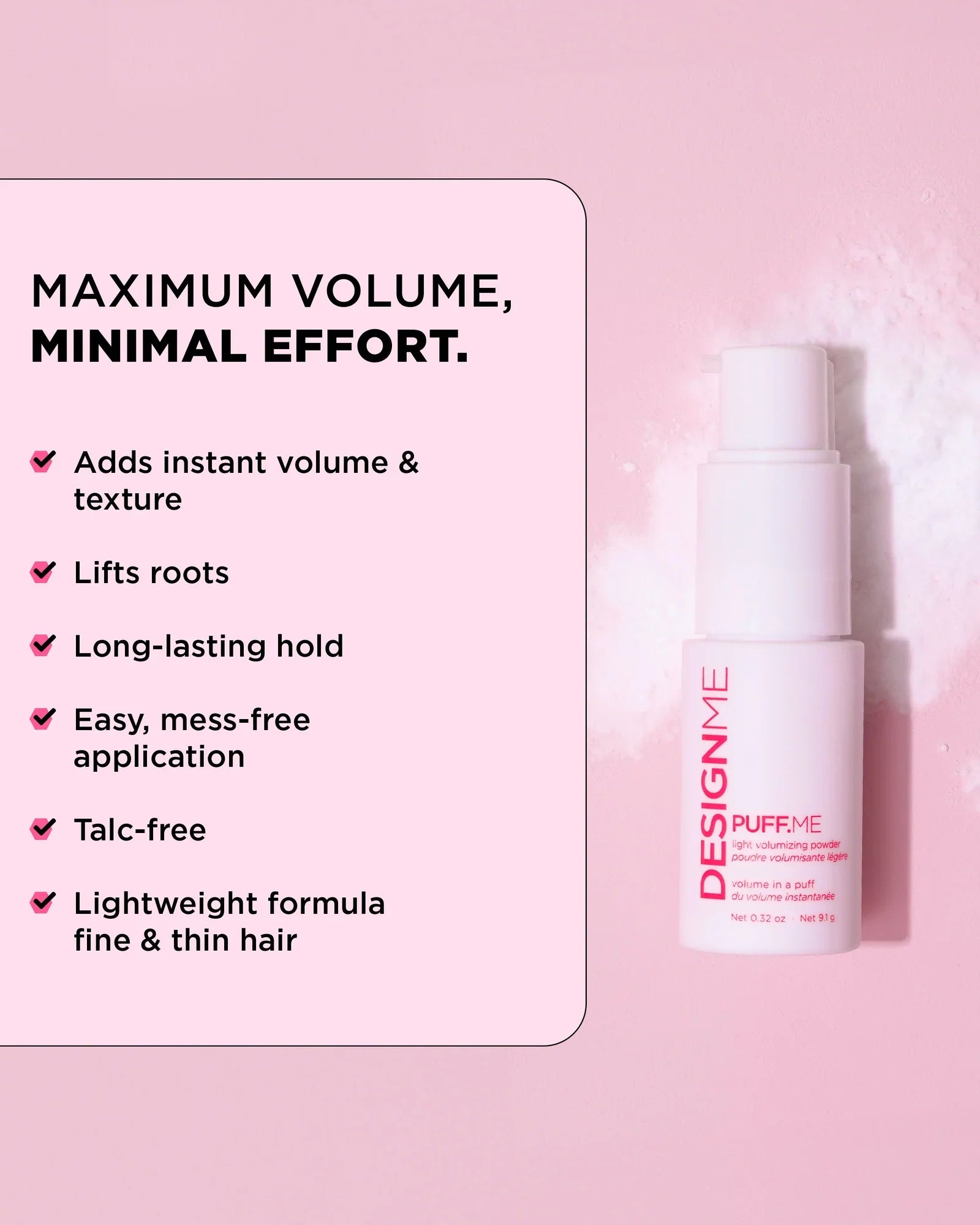 DesignMe Puff.Me Light Volumizing Powder 9.1g - AtsiHairSupplies
