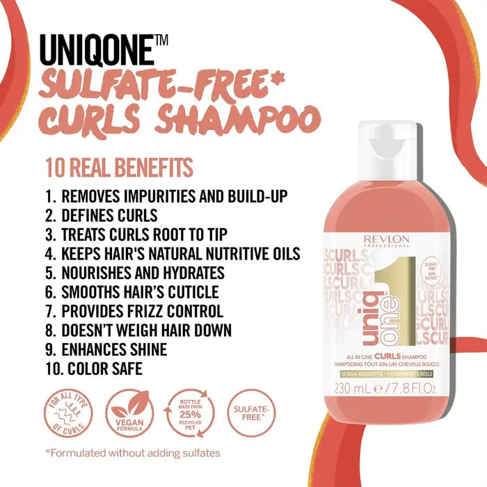 REVLON PROFESSIONAL UNIQONE™ All In One Curls Shampoo 230ml - AtsiHairSupplies