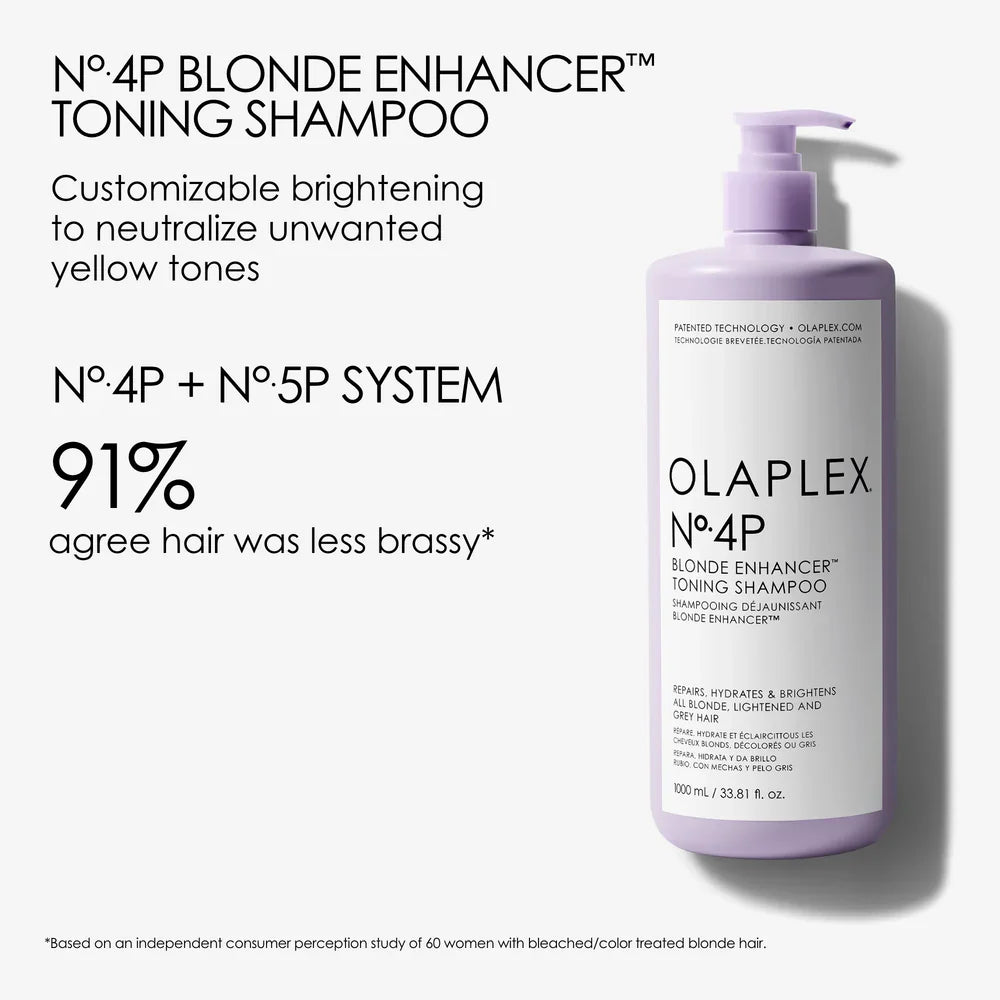OLAPLEX Nº.4P BLONDE ENHANCER™ TONING SHAMPOO 1000ml - AtsiHairSupplies