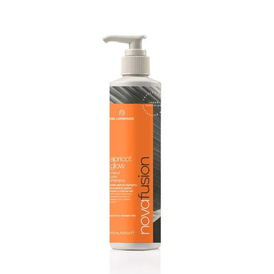 De Lorenzo NOVAFUSION Shampoo Apricot Glow 250ml - AtsiHairSupplies
